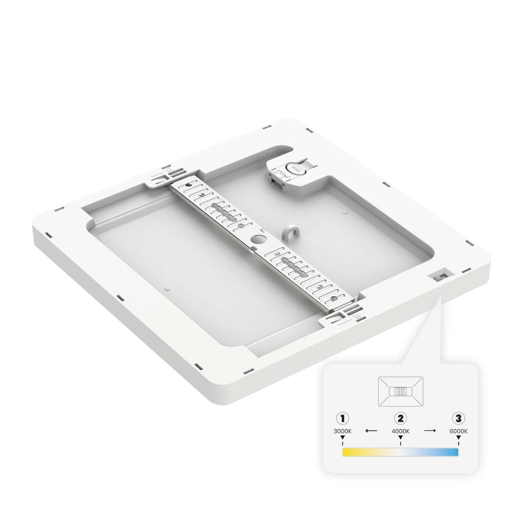 Plafoniera LED quadrata 29,5cm bianca 24W CCT EVORA Milagro