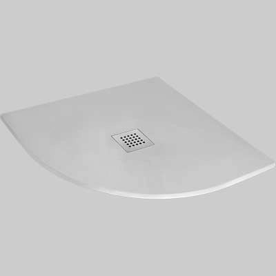 PIATTO DOCCIA SEMICIRCOLARE EFFETTO PIETRA BIANCO  90x90 cm     MADE IN ITALY