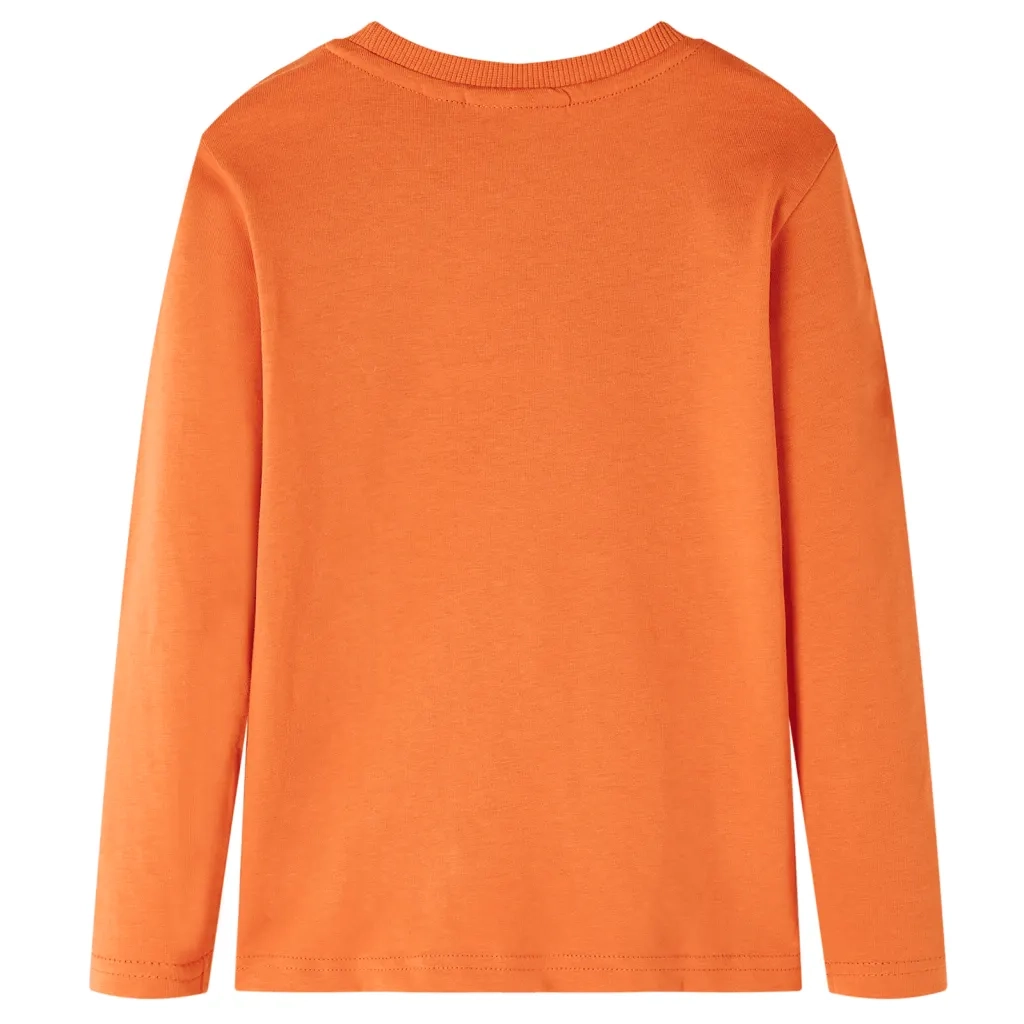 Maglietta per Bambini a Maniche Lunghe Arancione Scuro 92 13174