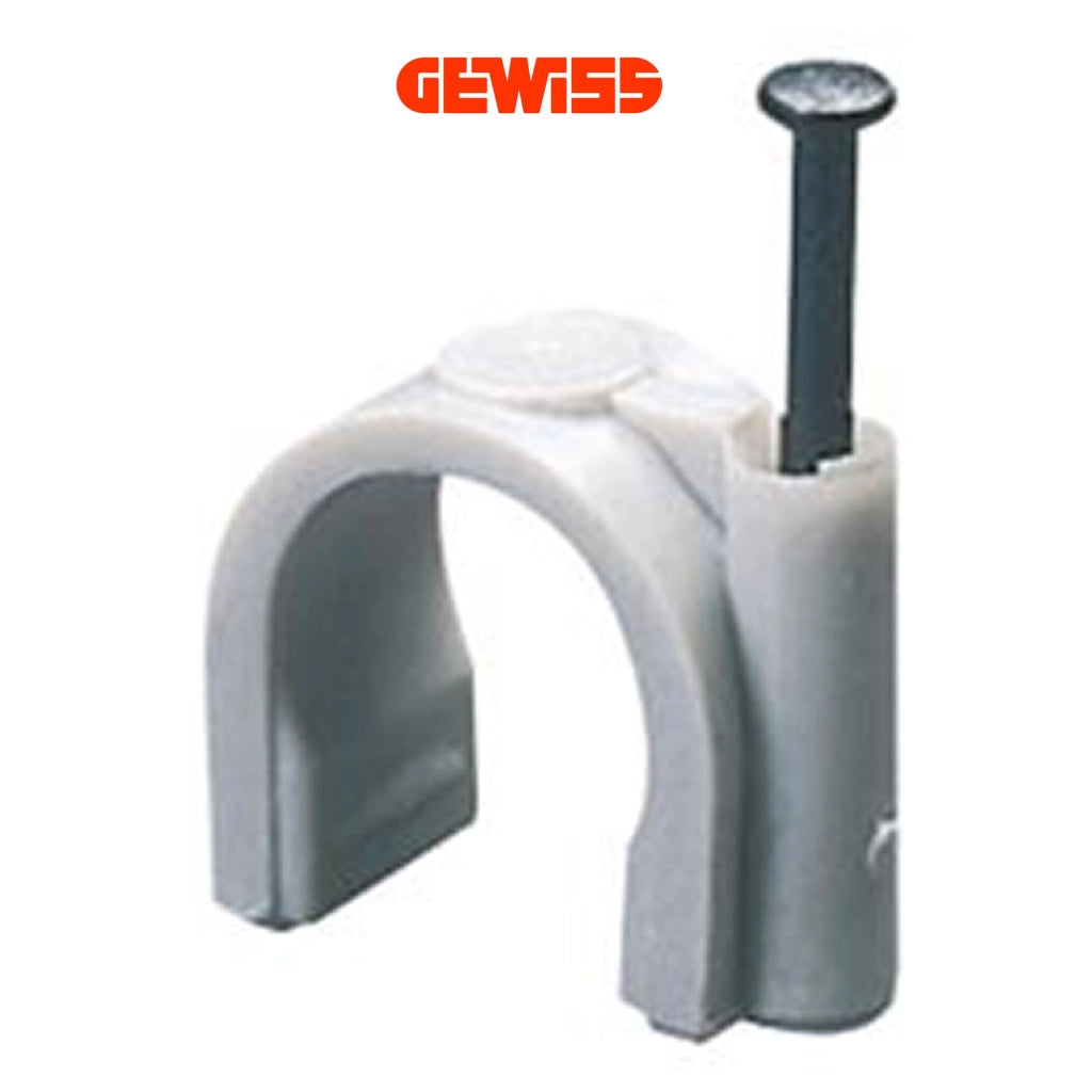 Graffetta plastica diametro 5-6 mm bianco pezzi 100 gw50621
