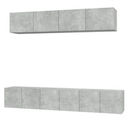 Set di Mobili Porta TV 5 pz | Armadietto TV | Mobile Porta TV Grigio Cemento in Legno Multistrato