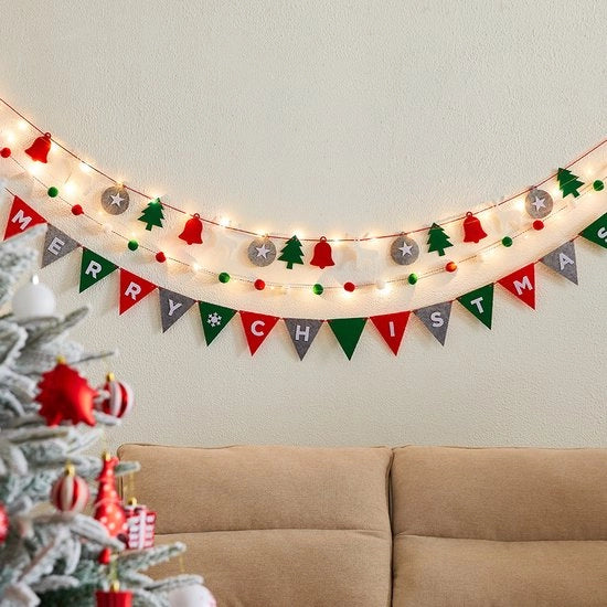 Decorazioni di Natale, cavi di illuminazione, nastri di velluto, decorazioni per albero di Natale, ornamenti appesi, nastri luminosi (Stile 3)