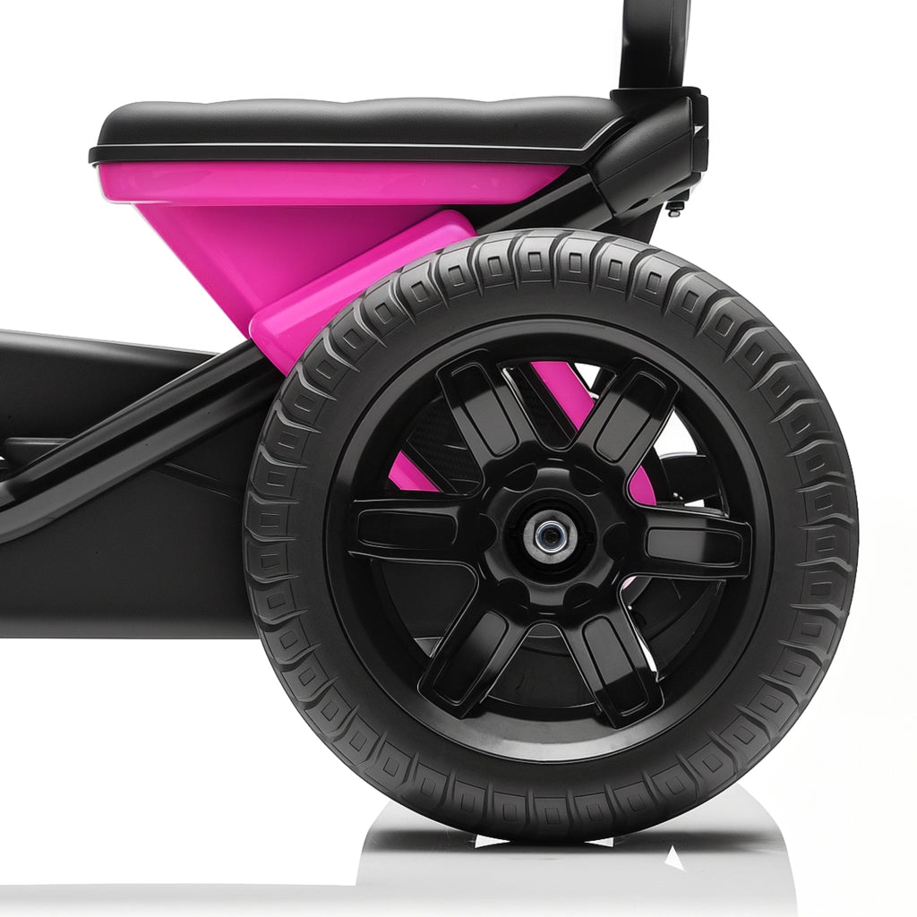 Pedal Car con Ruote Antiscivolo in EVA ¨C zephmum ¨C Rosa per Bambini 2-5 Anni