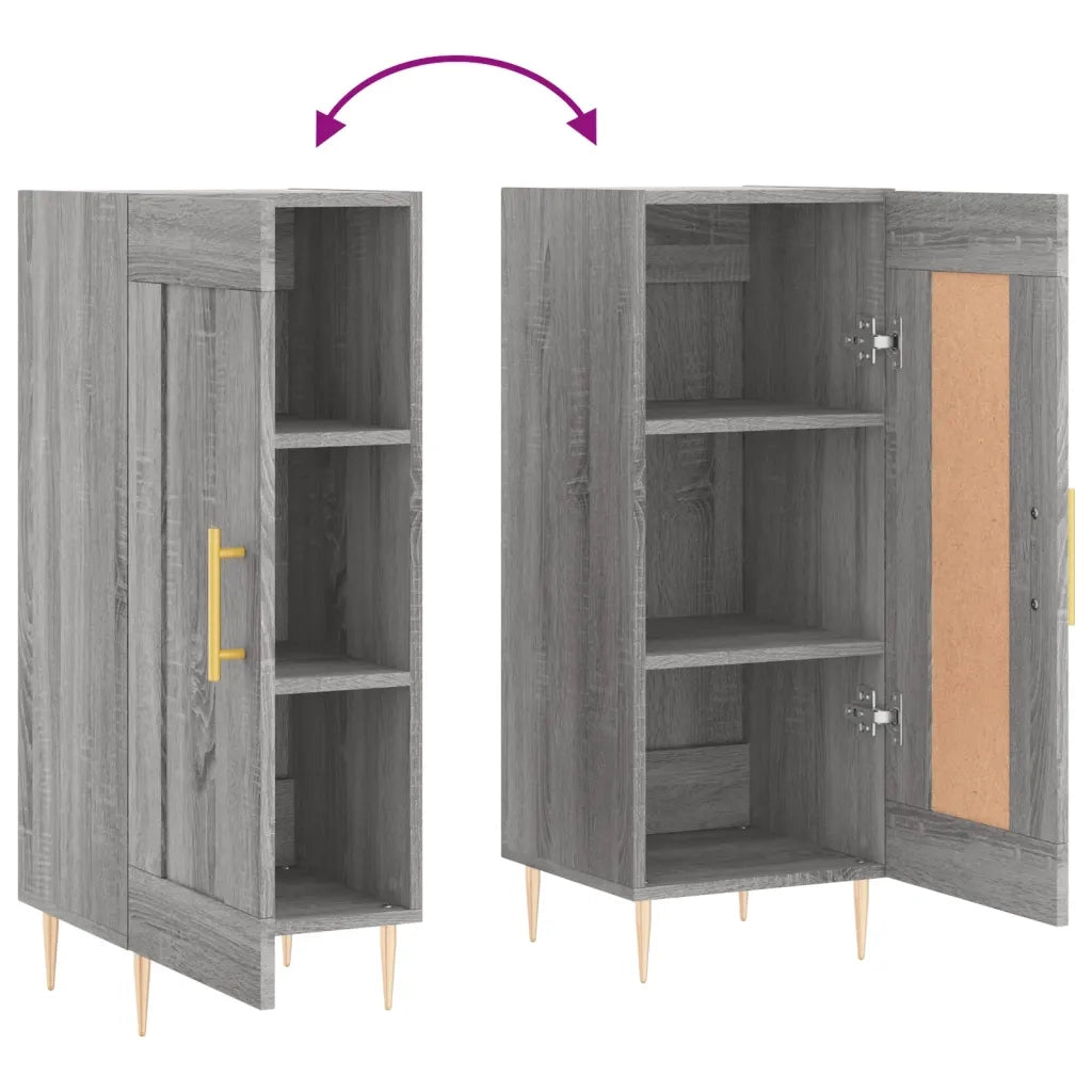 Credenza Grigio Sonoma 34,5x34x90 cm in Legno Multistrato 830434