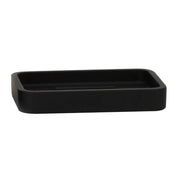 Portasapone in poliresina nera - serie Onice