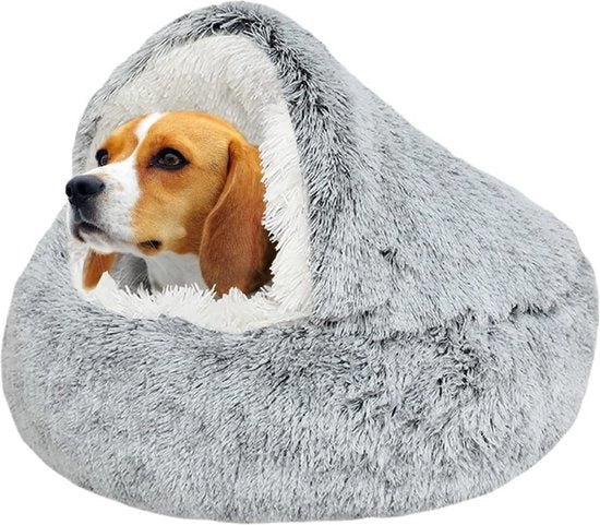 Nido di conforto per cani - cuscino per cani morbido - 65 cm grigio