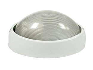 PLAFONIERA OVALE IN ALLUMINIO PER ESTERNO  60w IP54 ø mm.213x148x98h. bianco    SYNTESY