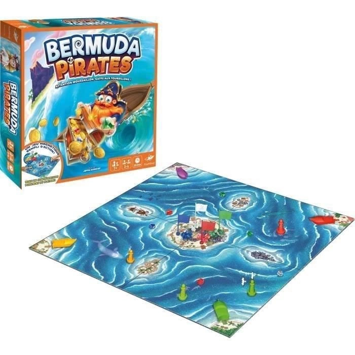 Bermuda Pirates - Asmodee - Gioco da tavolo magnetico - Gioco d'azione da 2 a 4 persone - dai 7 anni in su