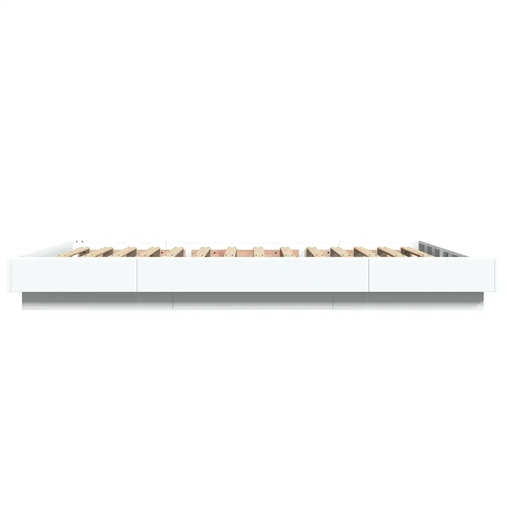 Giroletto con Luci LED Bianco 120x190 cm in Legno Multistrato