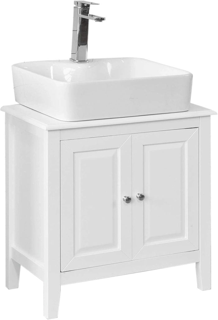 Base armadietto a due ante, Armadietto sotto lavabo, bianco