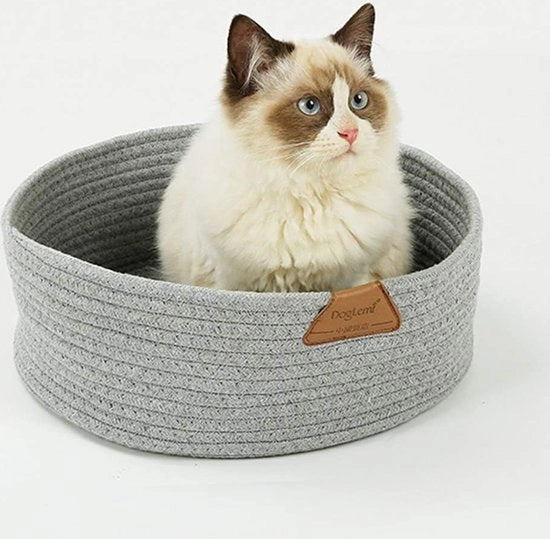 Cuscino per gatti, letto per gatti, pieghevole, per gatti o piccoli cani, morbido, peloso piuma sintetica 39,1L x 39,1P x 11,9D centimetro
