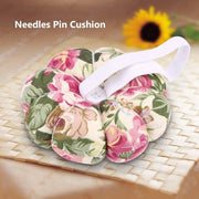 Cuscino a punta d'ago Bicchiere doppio uso - Stile zucca - Cinture adattabili - Portatile - Tessuto - Diametro 10 cm - Pincushion