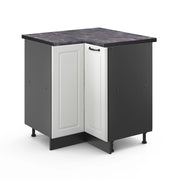 Vicco Mobile ad angolo cucina Bianco casa di campagna 75.6 cm , PL Antracite