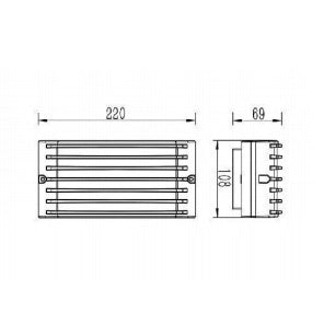 GRID APPLIQUE MARRONE 10W LED 4000K