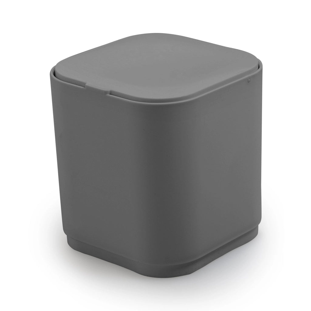 Gettacarte 8 lt d'appoggio in plastica riciclata 6309 Gedy serie SEVENTY Grigio