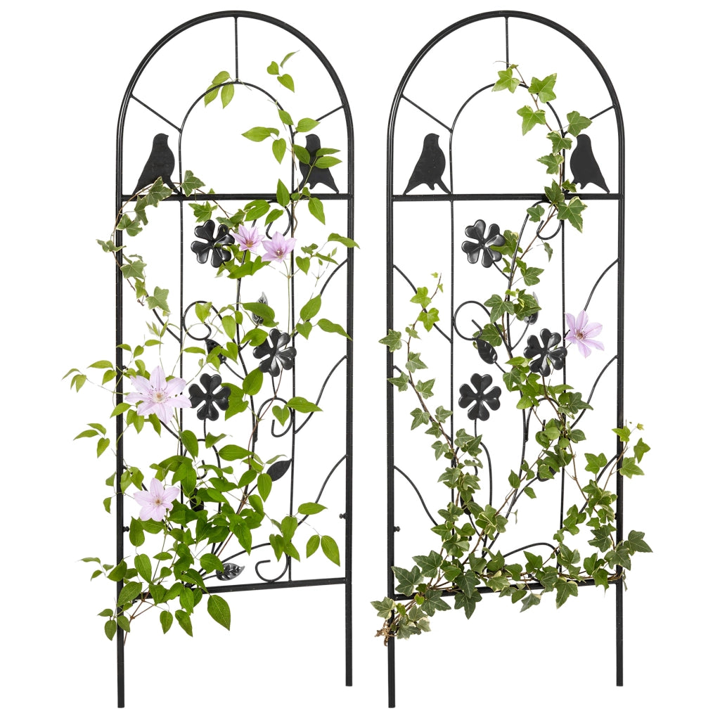 Spalliera per giardino ¨C zephmum ¨C nero, metallo, 38x98 cm
