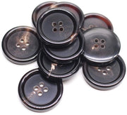 10 pezzi di bottoni in osso 25 mm marroni per borse, giacche, cappotti, uniformi (marrone)