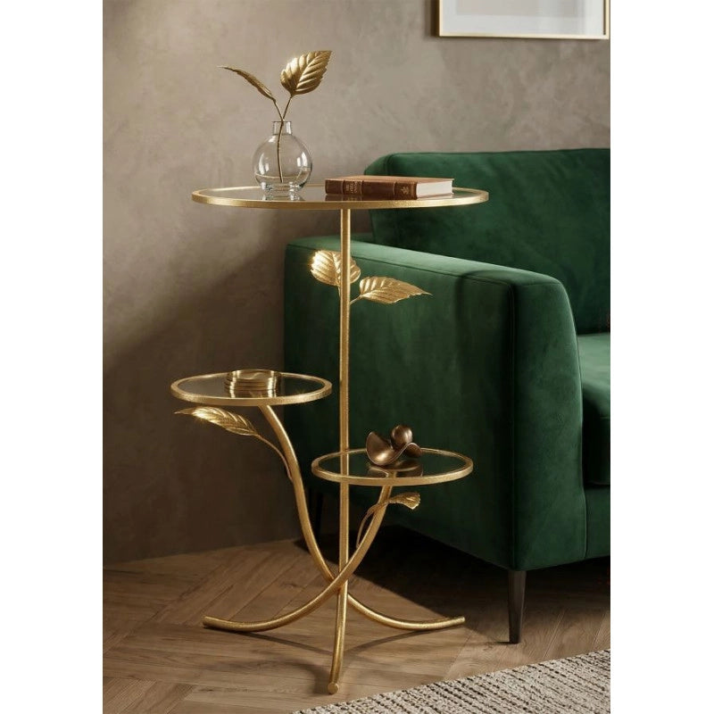 Tavolinetto 3 Ripiani Leaf cm ø 54x69,5