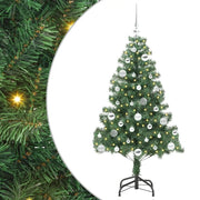 Albero di Natale | Decorazioni natalizie con 150 LED con supporto Verde 150 cm PVC