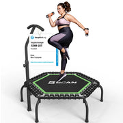 Trampolino Fitness per Adulti ¨C zephmum ¨C Grigio, ? 122 cm