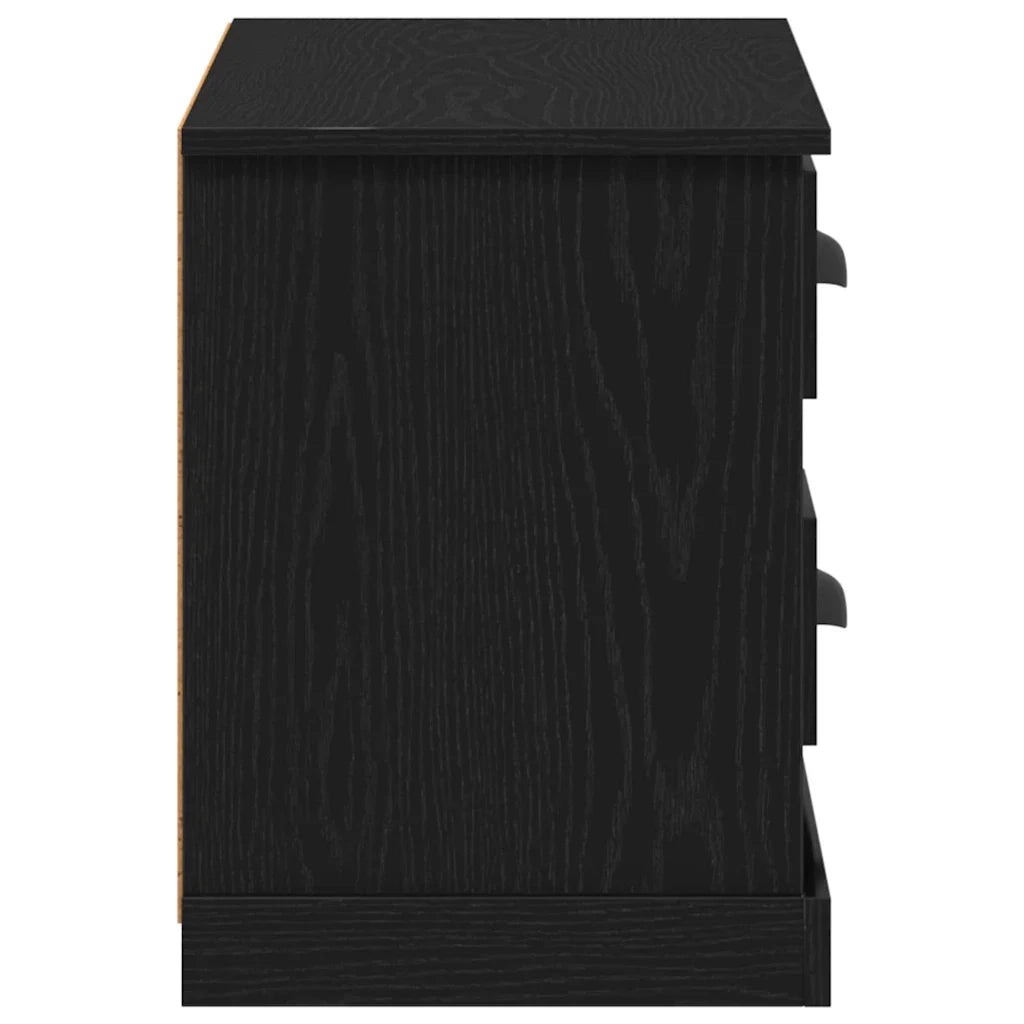 Mobile porta TV rettangolare moderno con pratico vano contenitore 99,5 x 35,5 x 48 cm in legno di rovere nero 02_0052735
