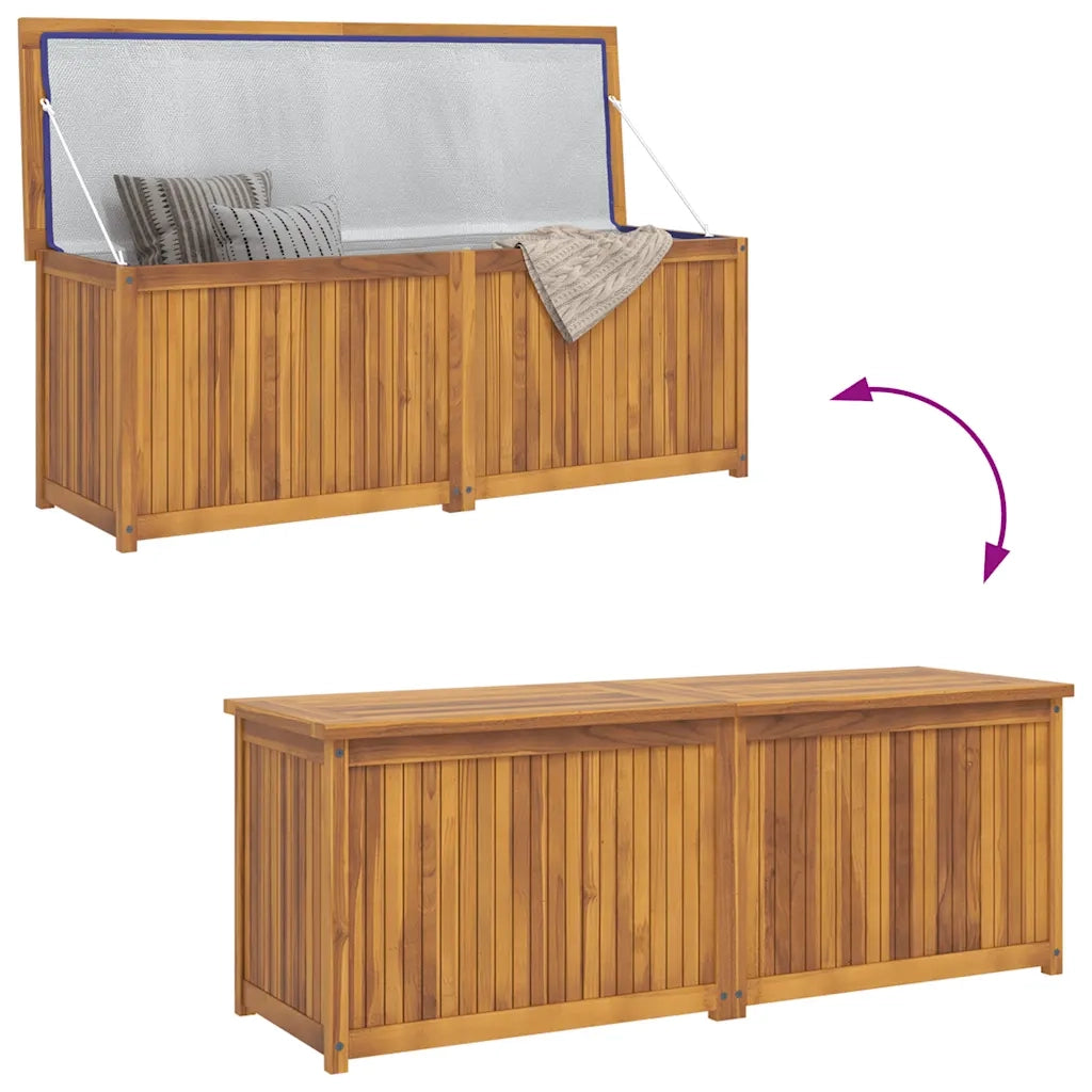 Cassa da Giardino 150x50x55 cm in Legno Massello di Teak 318733