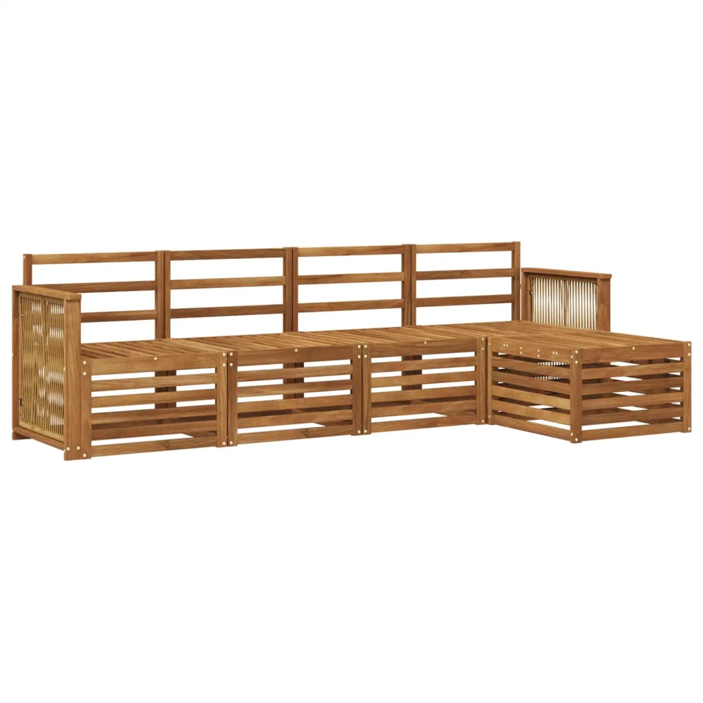 Set di divani da esterno 5 pz Naturale 3384235