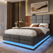 LETTO con testiera regolabile 90x200 cm velluto grigio scuro