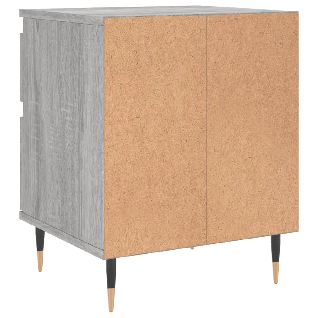 Comodini 2pz Grigio Sonoma 40x35x50 cm in Legno Multistrato 830665