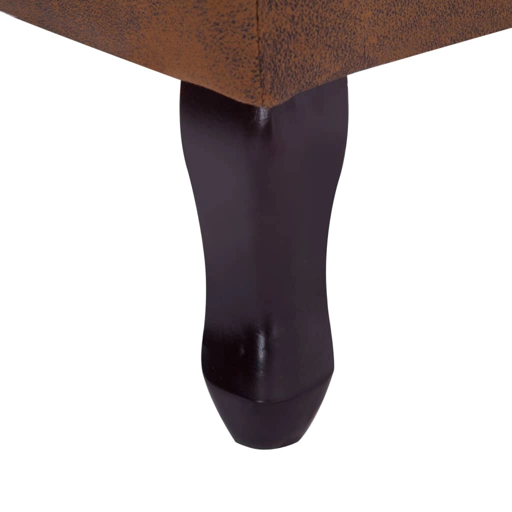 Poltrona Chesterfield poltrona lounge poltrona club divano lounge pelle scamosciata sintetica marrone 1102228/3