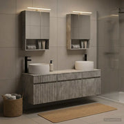 Set di Armadi da Bagno 5 pcs Grigio Cemento 50 x 14,5 x 70 cm 3406642