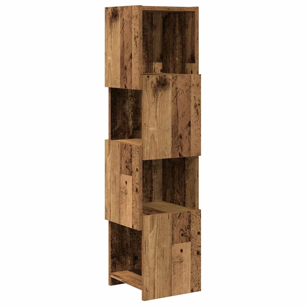 Mobile angolare Legno vecchio 25,5x25x102cm Legno multistrato 889811