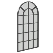 EasyComfort Specchio ad Arco per Casa e Ufficio con Montaggio a Parete, in Vetro e Metallo, 62x2.5x110 cm, Nero
