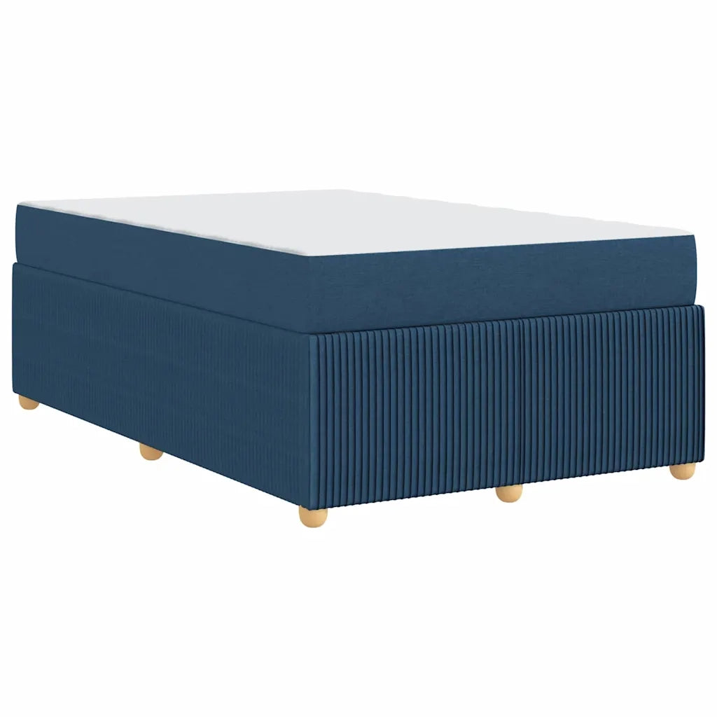 Struttura del letto con materasso Blu 120 x 200 cm Tessuto