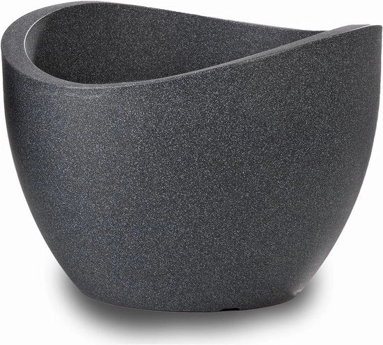 Vaso Globale per Piante - nero-granito - 30 cm di diametro, 22 cm alto, 19 litri