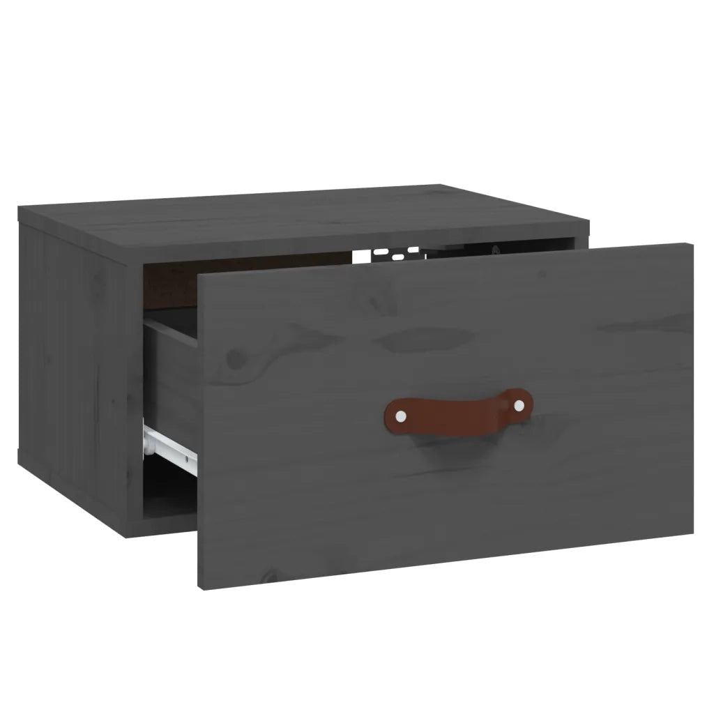 Comodino a Muro Grigio 40x29,5x22 cm 820990