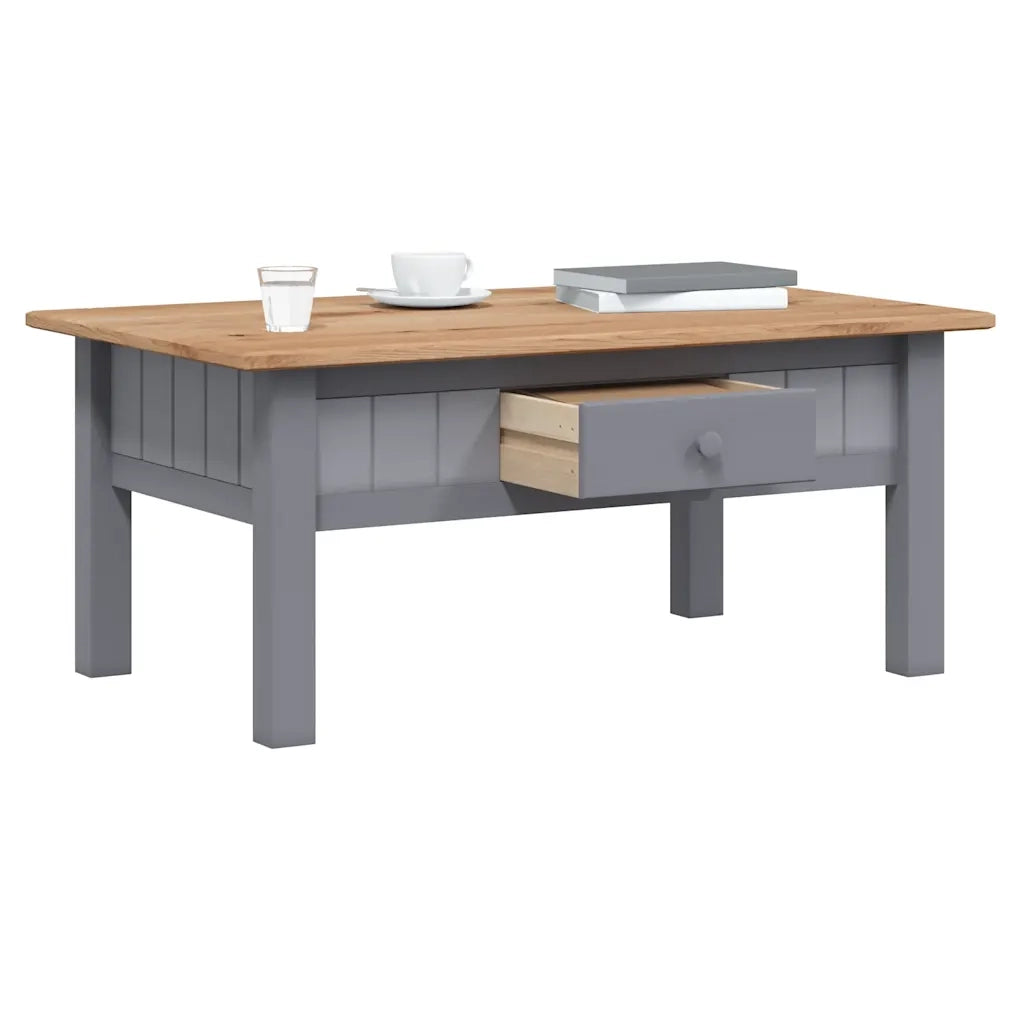 Tavolino da CaffÃ¨ Grigio 100x60x45cm Pino Massello Panama Range