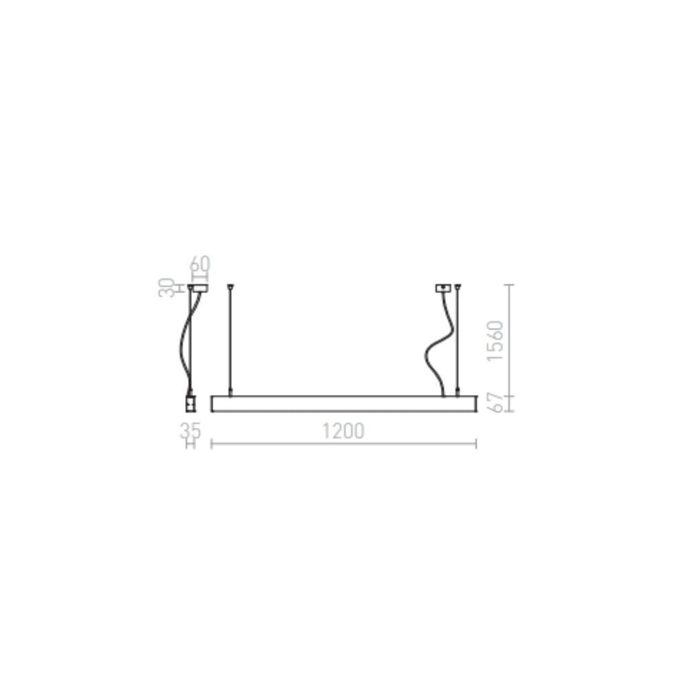 Lampadario LED PESANTE 35 a sospensione nero  230V LED 40W  3000K