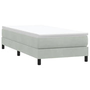 vidaXL Giroletto Molle senza Materasso Grigio Chiaro 100x210cm Velluto