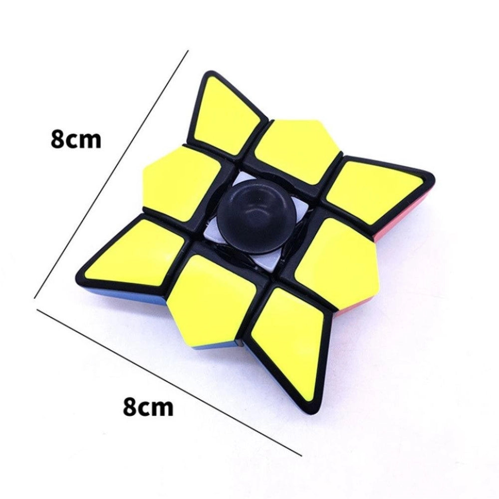 Trade Shop - Gioco Giocattolo Cubo Di Rubik Ruotante Fidget Finger Spinner Ruota A 360° 3+ -