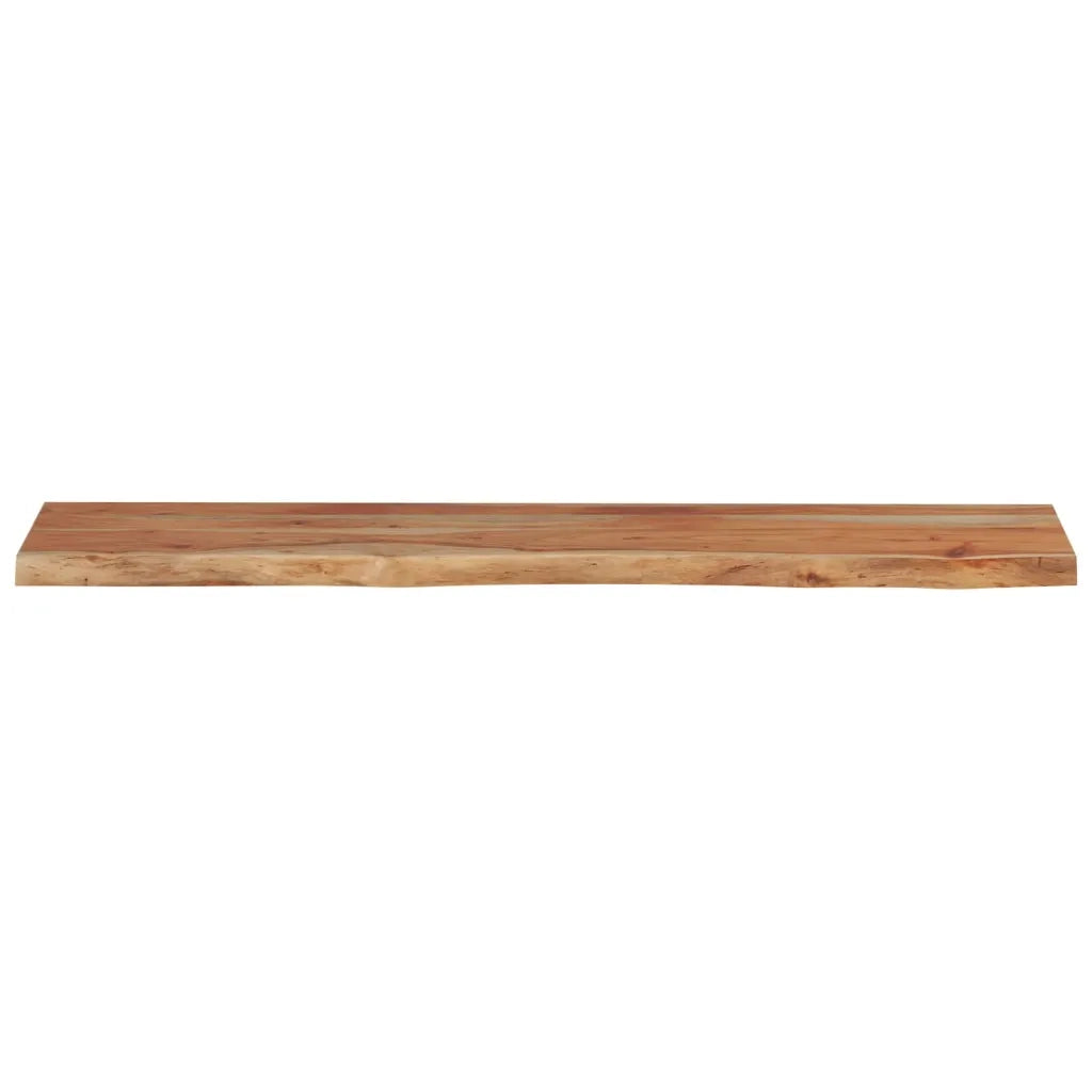 Mensola Muro 100x20x2,5cm Rettangolare Legno Acacia Bordi Vivi