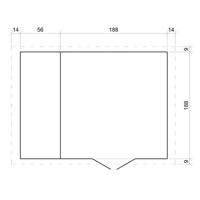 Casetta da Giardino in Legno con Legnaia -  3,53 m2 + 0,97 m2 - TIMBELA M386F