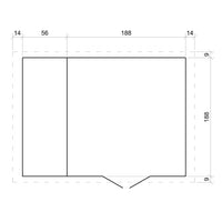 Casetta da Giardino in Legno con Legnaia -  3,53 m2 + 0,97 m2 - TIMBELA M386F+M386G