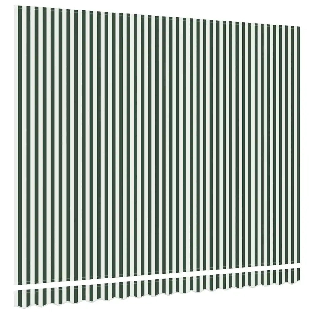 Telo di ricambio per tenda da sole-Telo da sostituire per tenda da sole Verde e Bianco 4 ¡Á 3 m