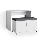 Vicco Scrivania con ruote Bianco 93.2 cm