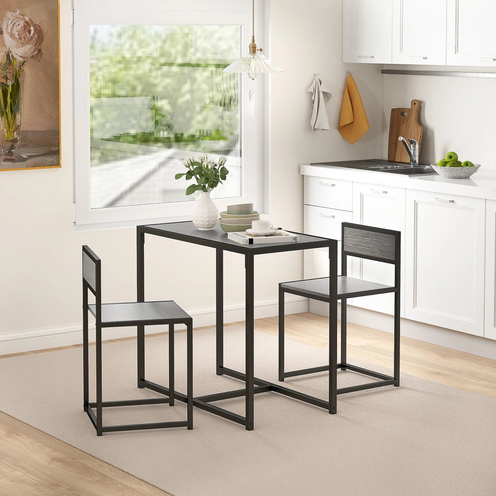 Set tavolo da bar ¨C zephmum ¨C 90x47x76 cm, grigio