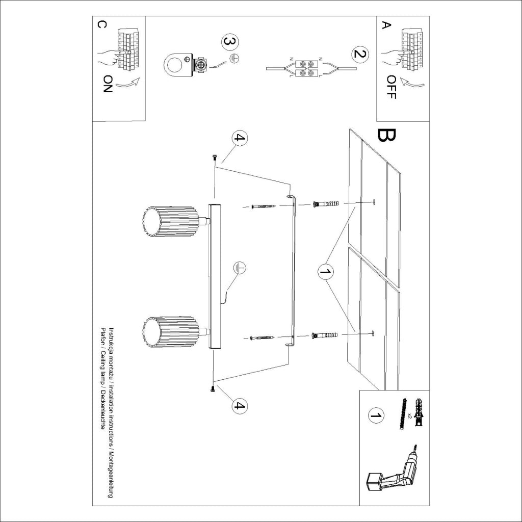 Plafoniera moderna taupe 30cm 2 spot GU10 GRAVIO Pure Lume
