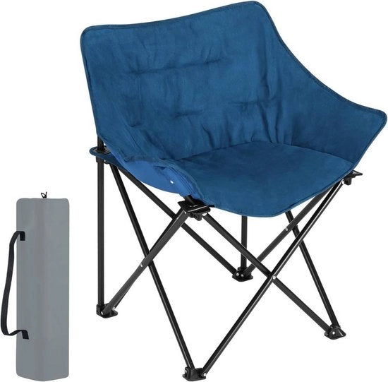 Campingstoile Opvougbile - Blu - Sedia da Campeggio Leggera con Borsa - Comoda e Sostenibile - Per Campeggio, Giardino e Balcone - 65x73,5x44,5 cm