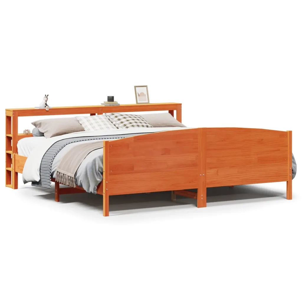 vidaXL Letto senza Materasso Marrone Cera 180x200 cm in Legno di Pino