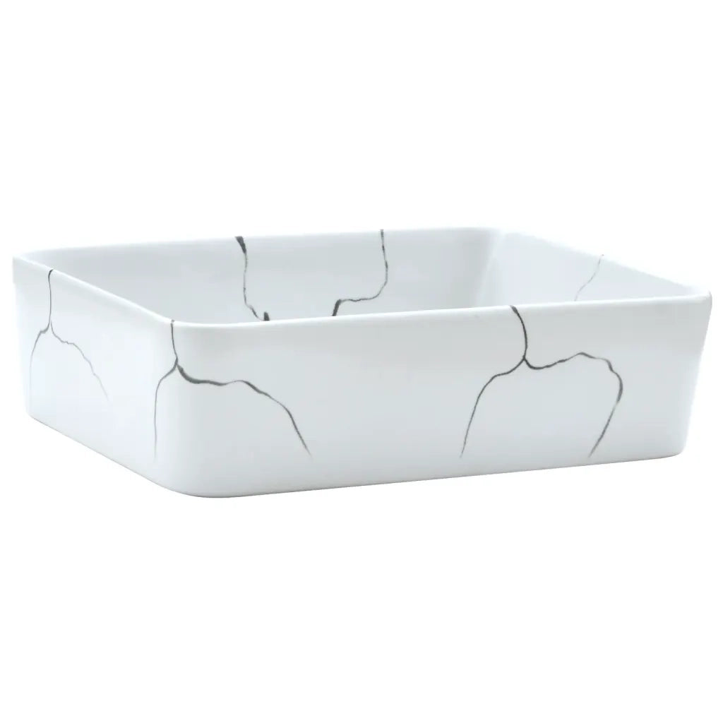 Lavabo da Appoggio Bianco Rettangolare 46x35,5x13 cm Ceramica 155075